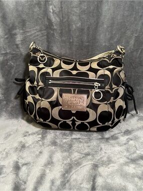 Coach Poppy Op Art Signature Hobo/Shoulder Bag